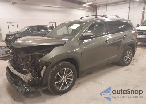 2019 Toyota Highlander Hybrid Xle z USA, uszkodzony, nr VIN 5TDJGRFHXKS075340